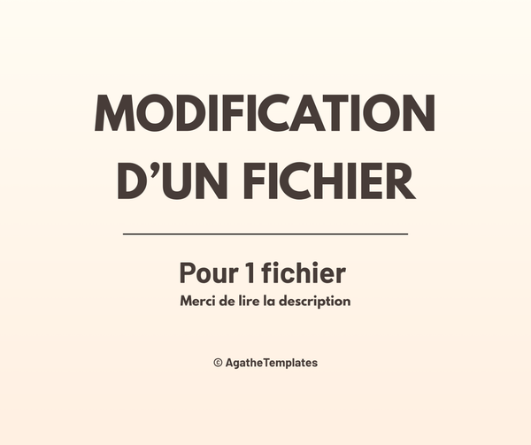 Personnalisation d'un fichier existant