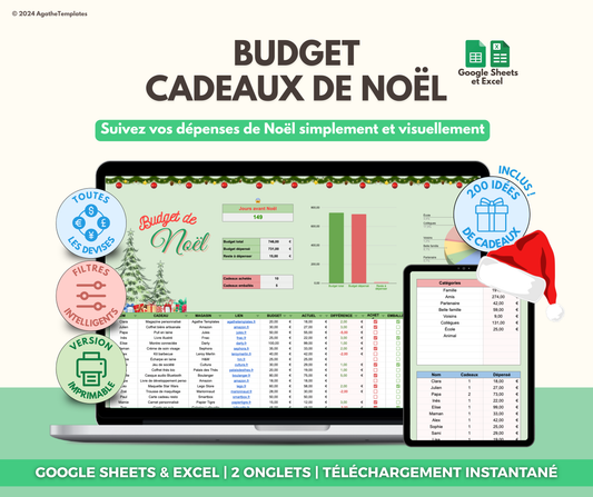 Suivi de budget Cadeaux de Noël
