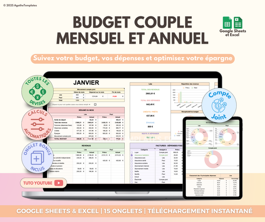 Budget Couple mensuel et annuel
