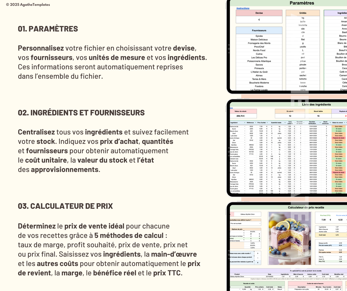Calculateur de prix nourriture