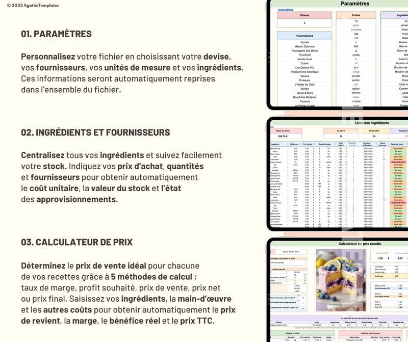 Calculateur de prix nourriture