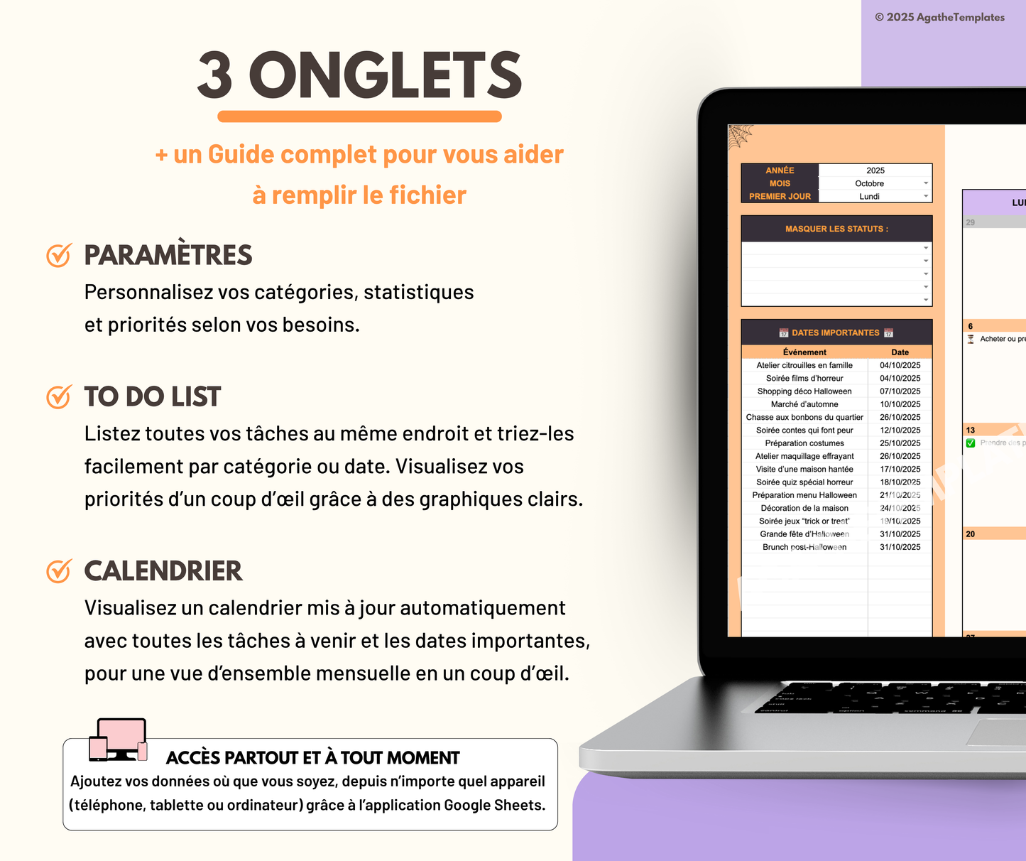 To Do List et calendrier Halloween