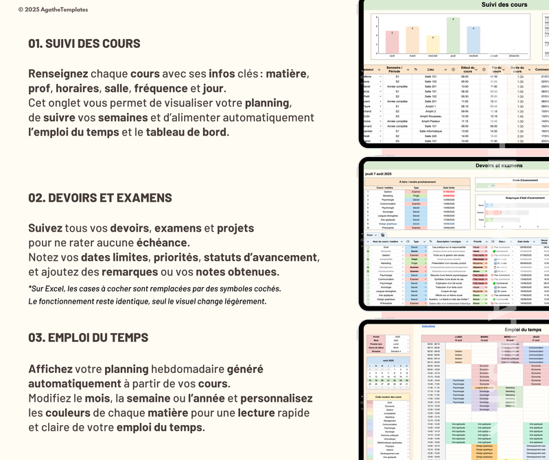 Planificateur étudiant