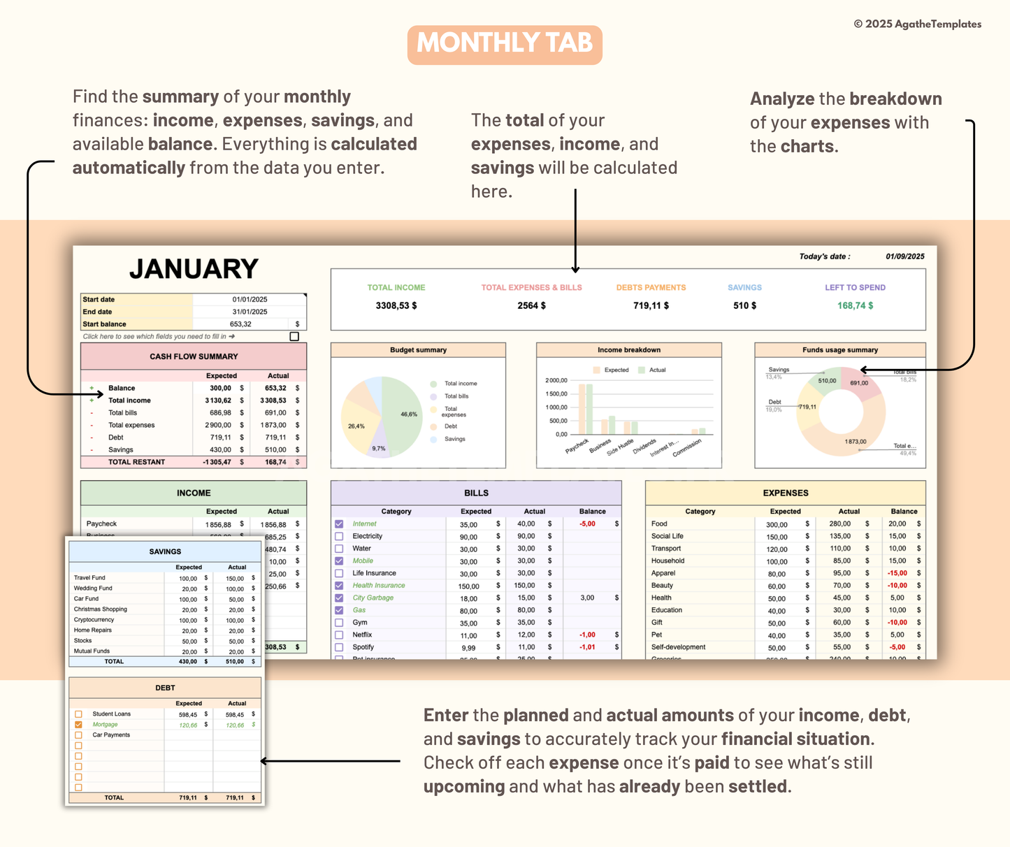 Annual and Monthly Budget