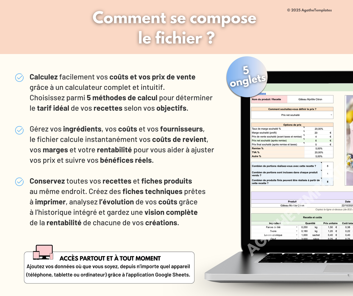 Calculateur de prix nourriture