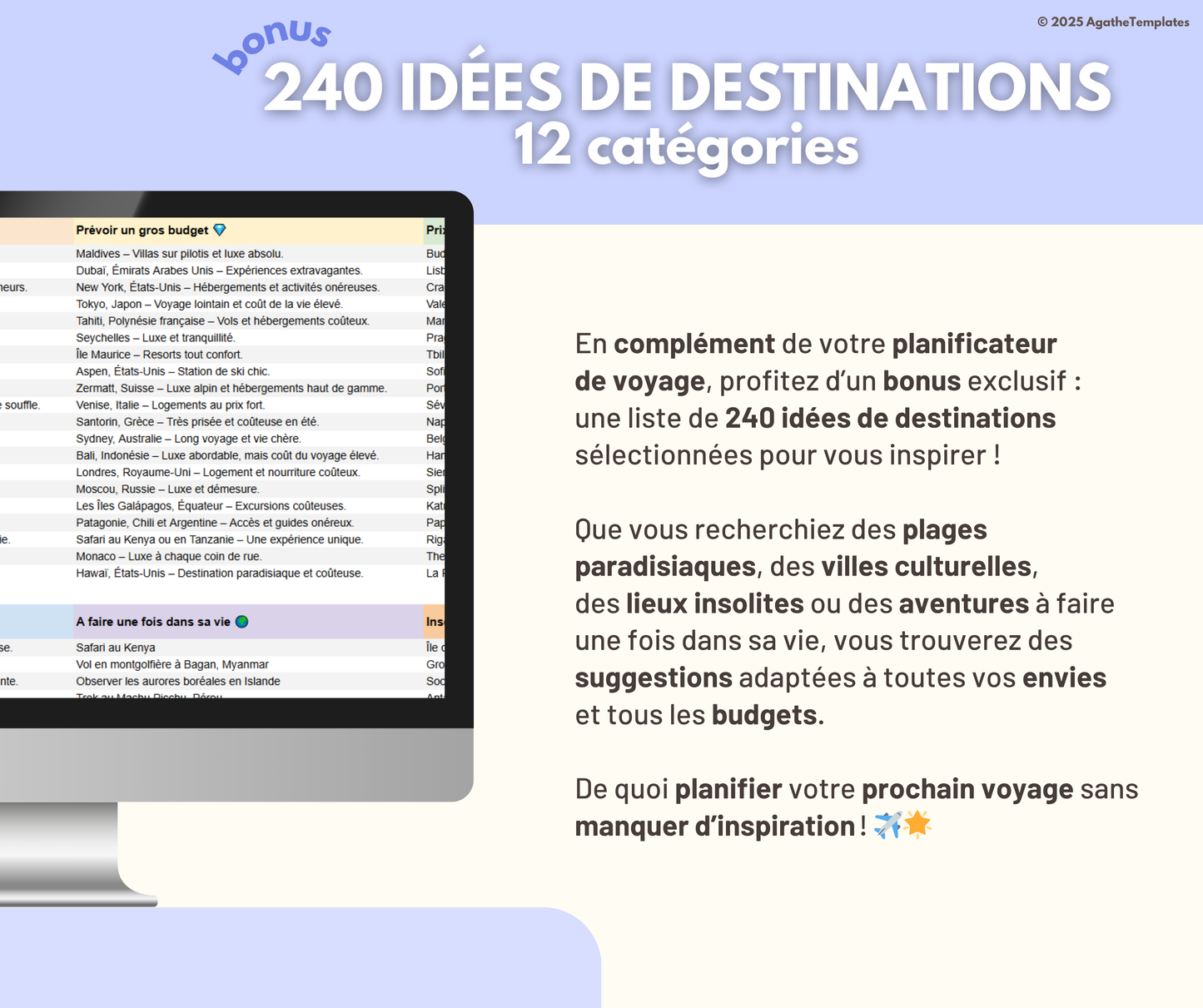 Planificateur de voyage