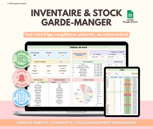 Inventaire et stock alimentaire, garde-manger