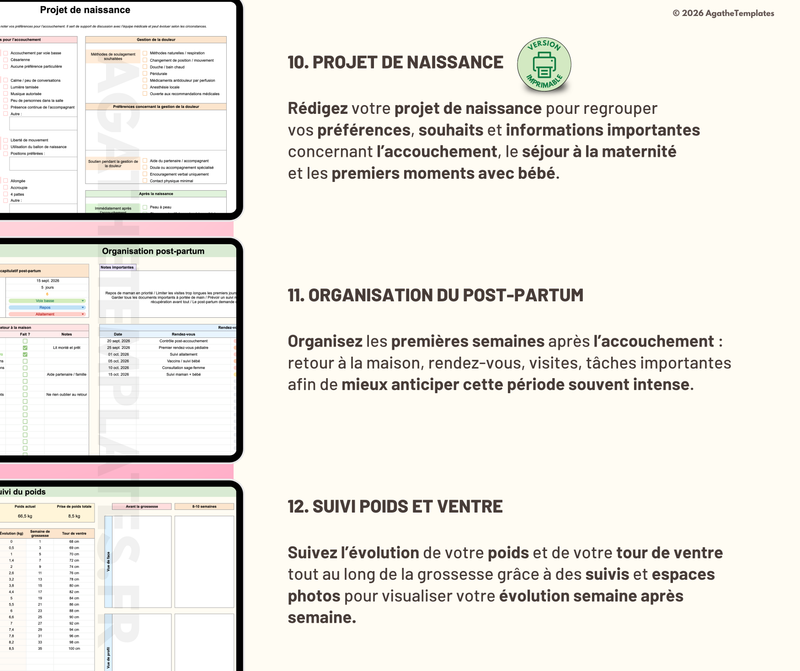 Planificateur de grossesse