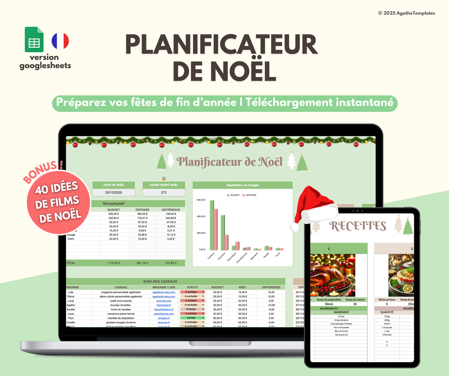 Planificateur de fête de Noël