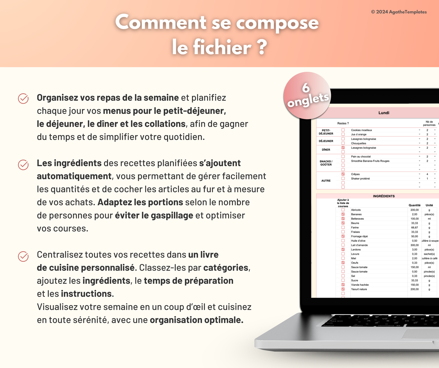 Planificateur de repas et liste de courses