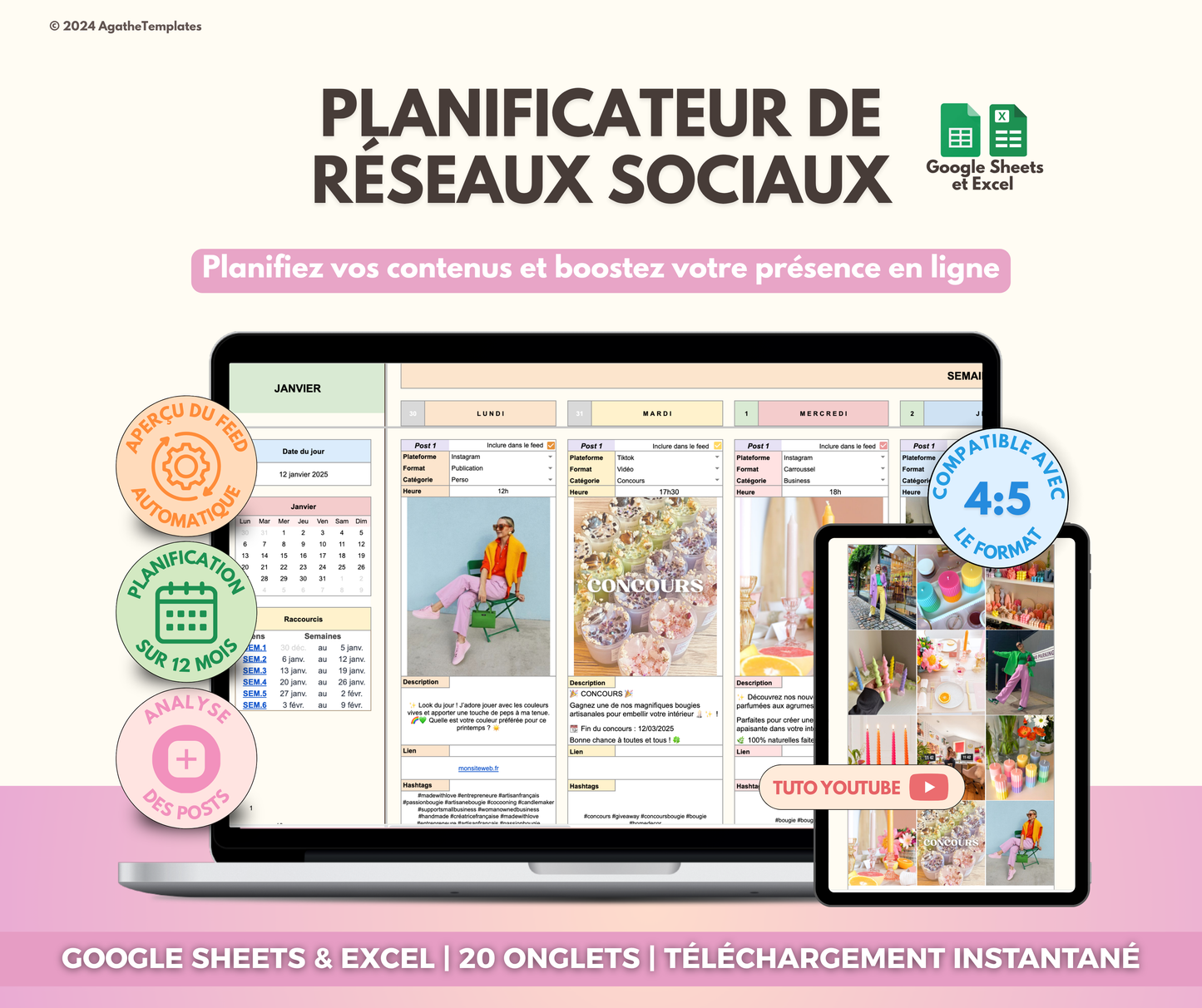 Planificateur de contenu réseaux sociaux