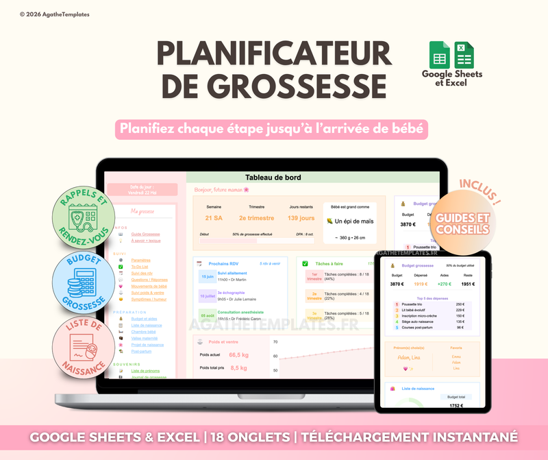 Planificateur de grossesse