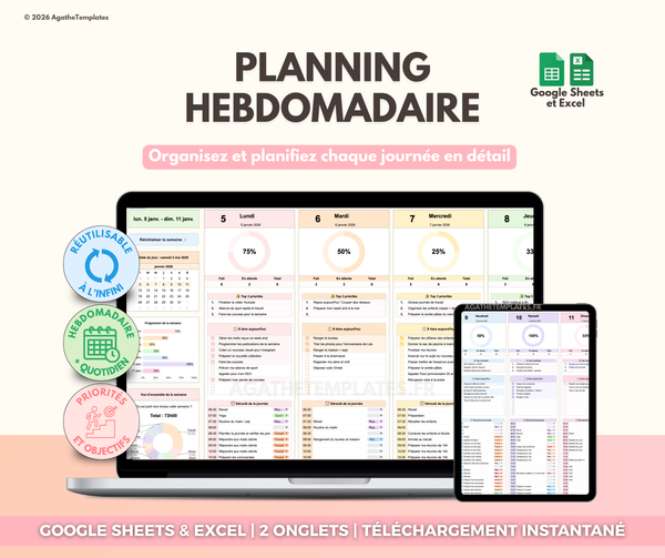 Planning hebdomadaire