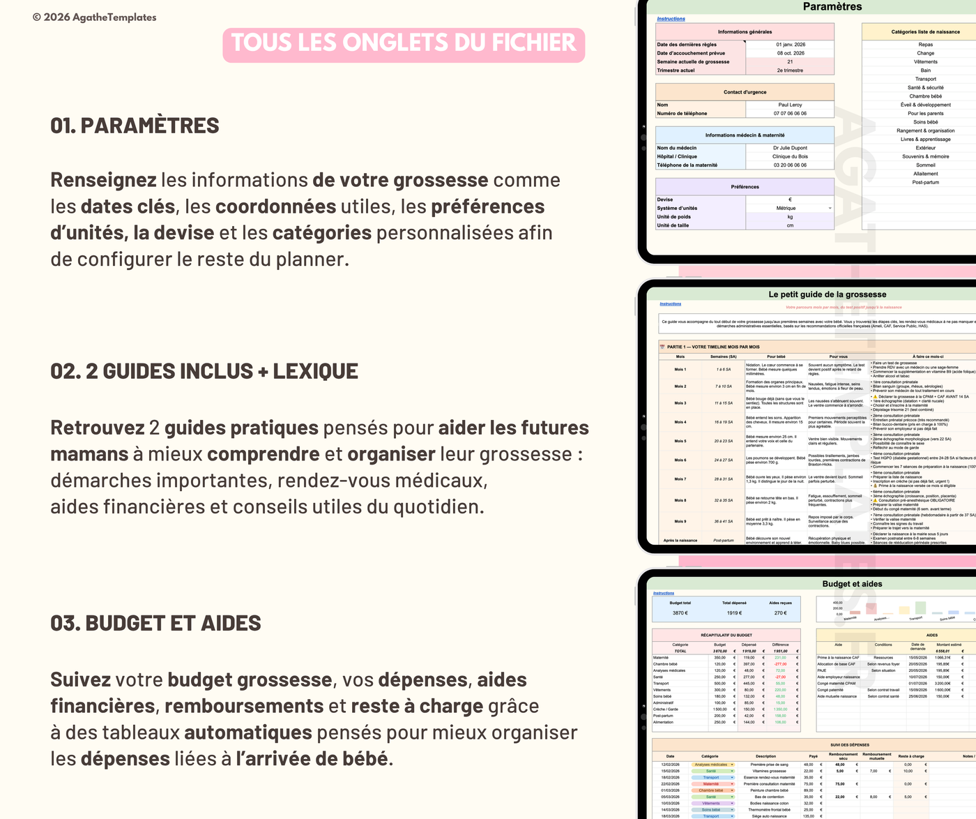 Planificateur de grossesse