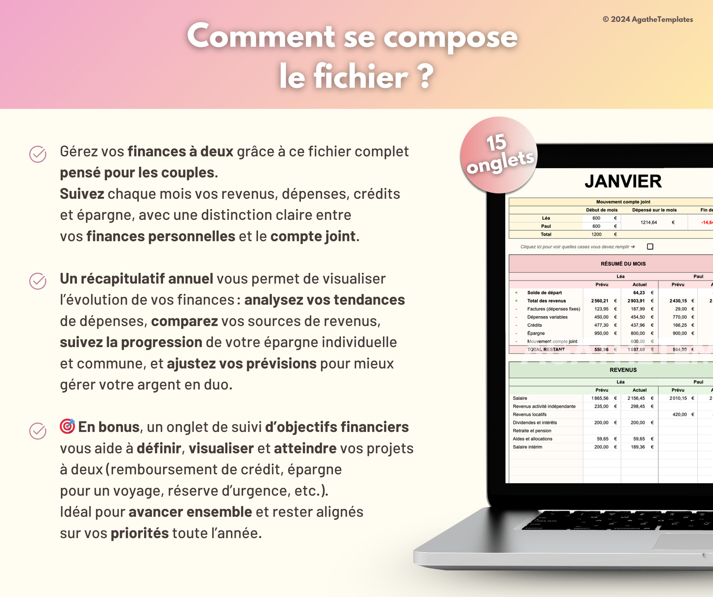 Budget Couple mensuel et annuel