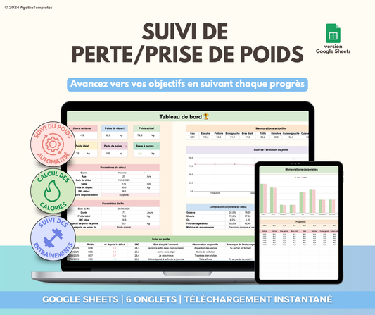 Suivi de perte ou prise de poids