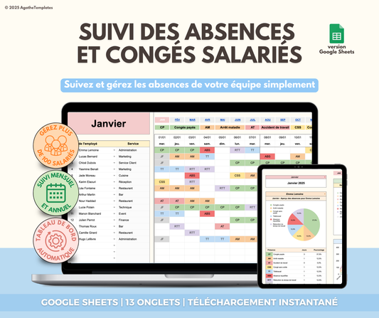 Suivi des absences salariés