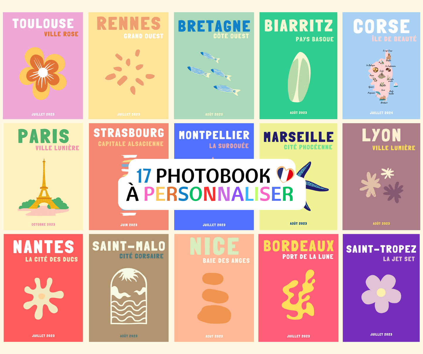 17 Modèles d'albums photos France