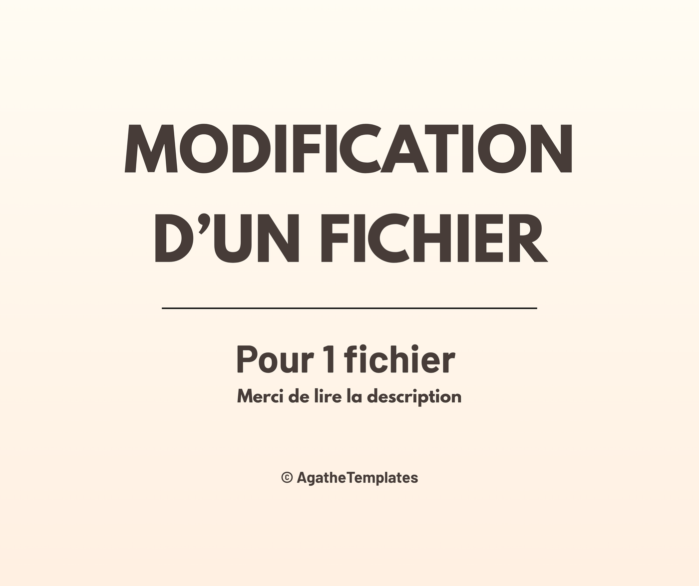 Personnalisation d'un fichier existant