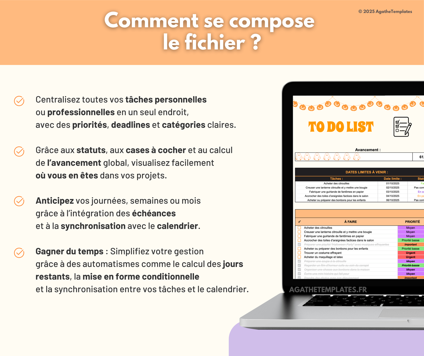 To Do List et calendrier Halloween