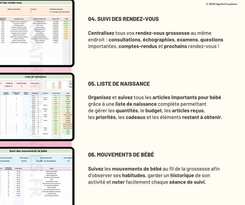 Planificateur de grossesse