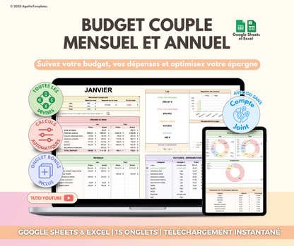 Budget Couple mensuel et annuel