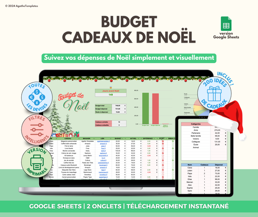Suivi de budget Cadeaux de Noël
