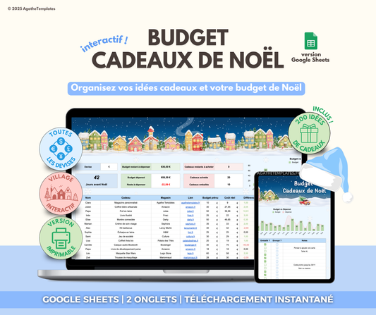 Budget cadeaux de Noël interactif