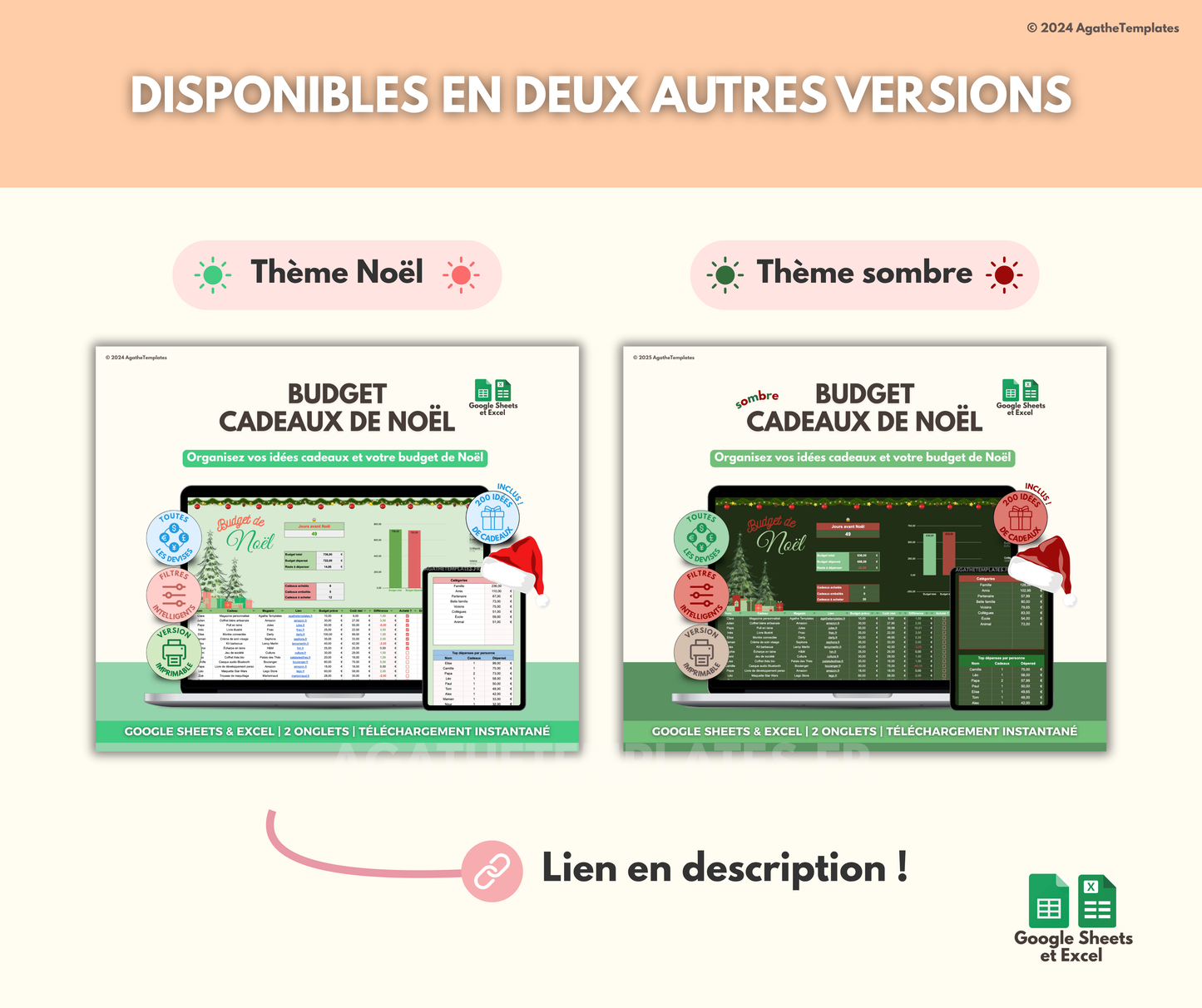 Budget cadeaux de Noël pastel