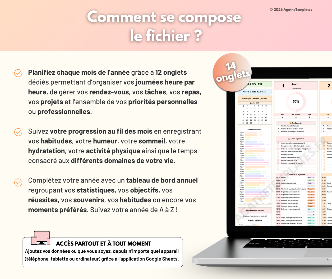 Planning mensuel et annuel