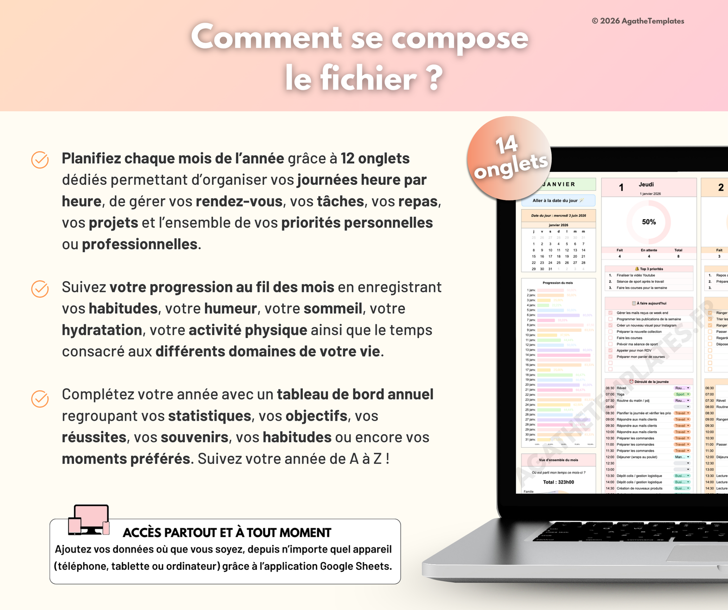 Planning mensuel et annuel
