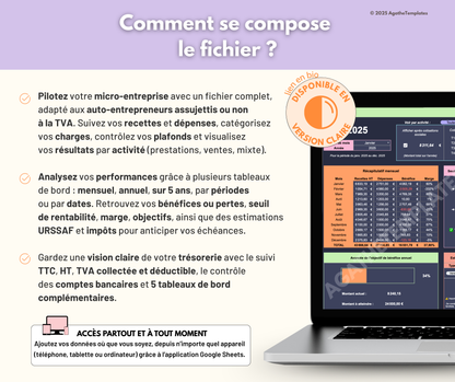 Tableau de bord comptable - version sombre