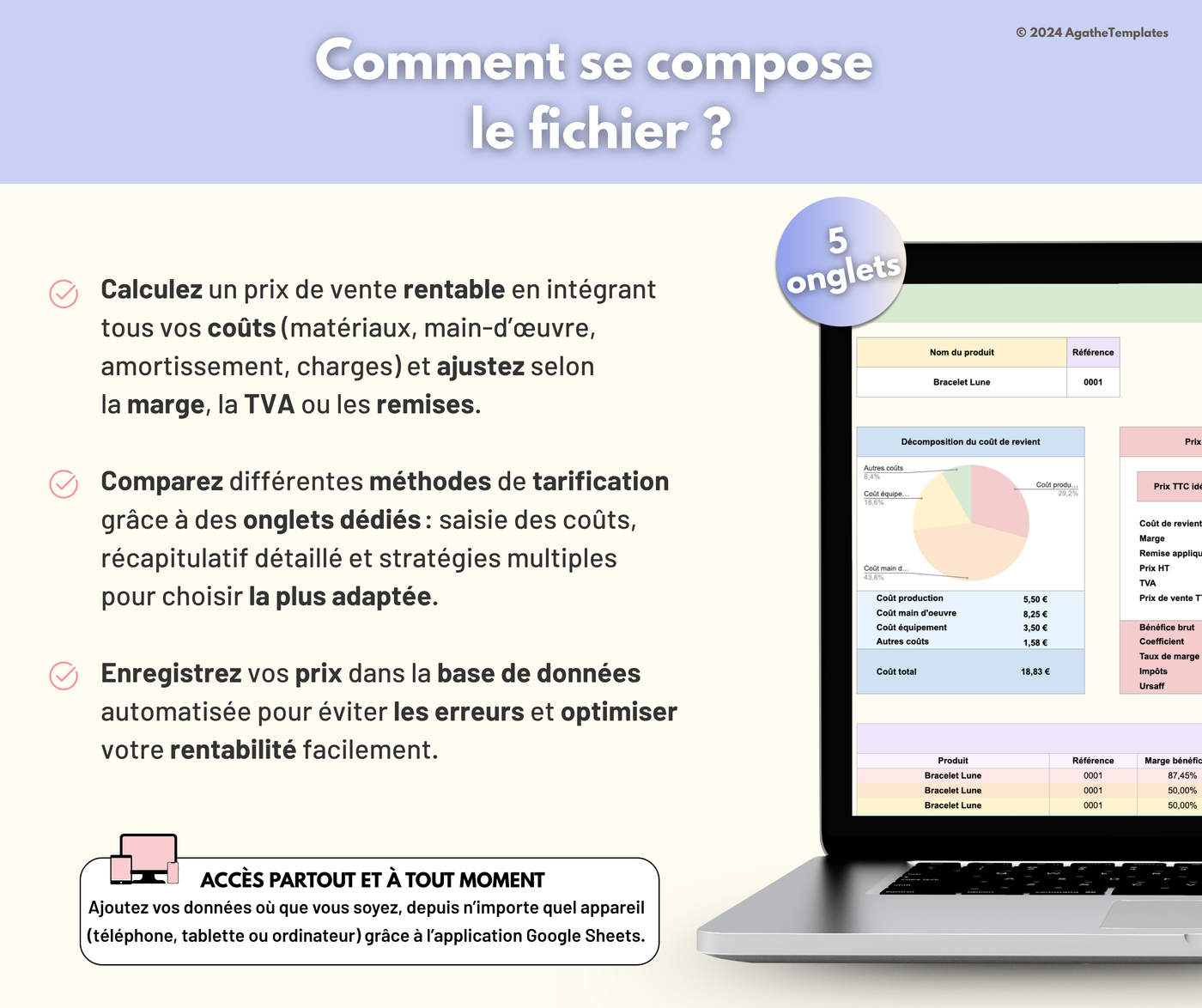 Calculateur de prix et coût de revient