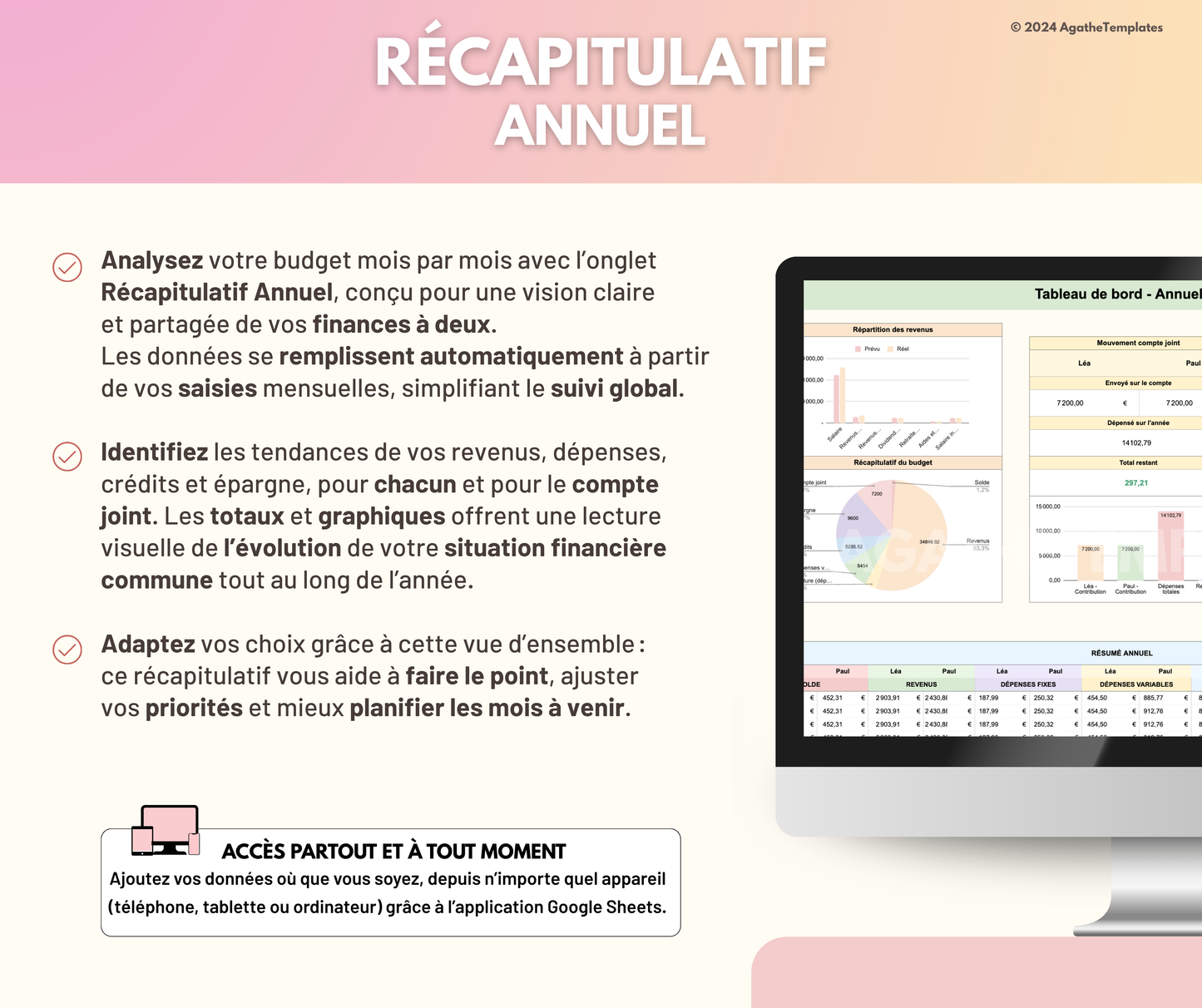 Budget Couple mensuel et annuel