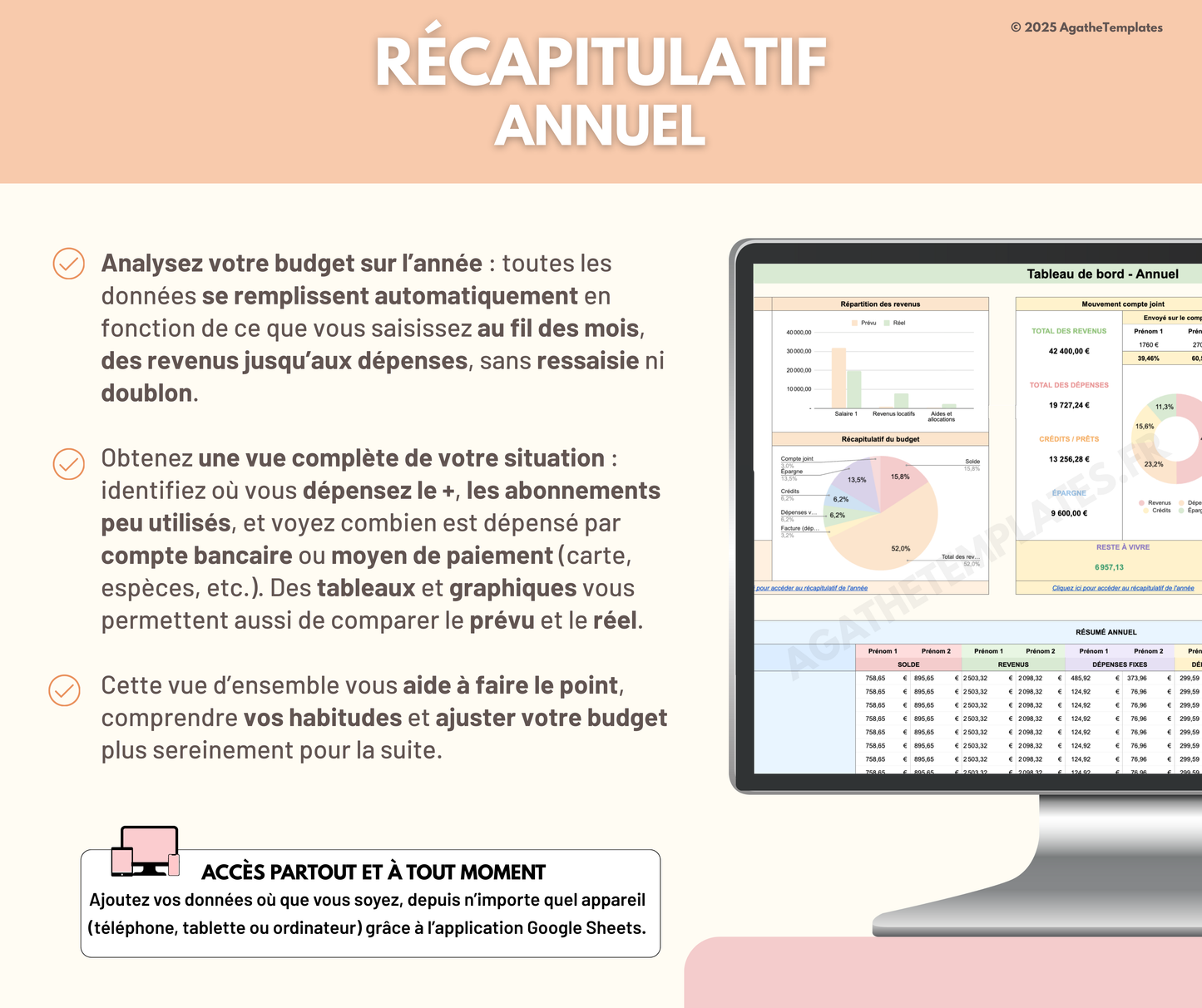 Budget Couple mensuel et annuel