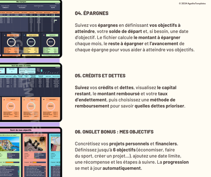 Budget mensuel et annuel sombre