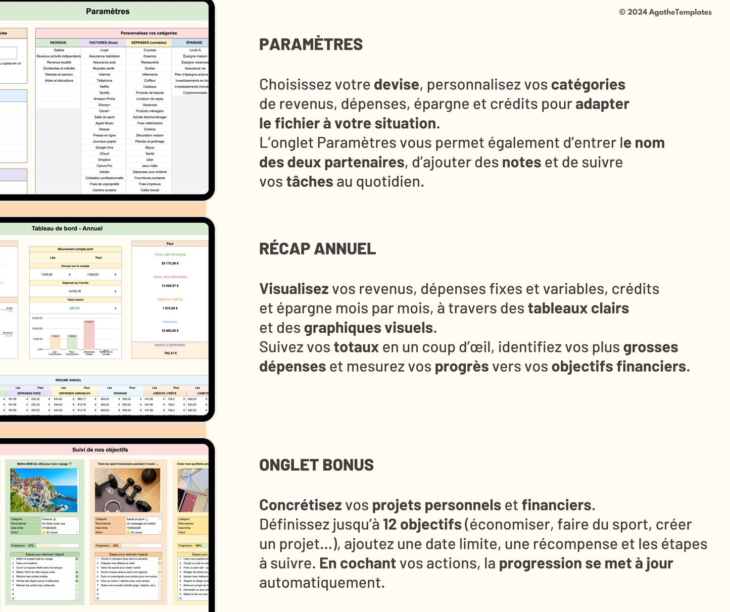 Budget Couple mensuel et annuel