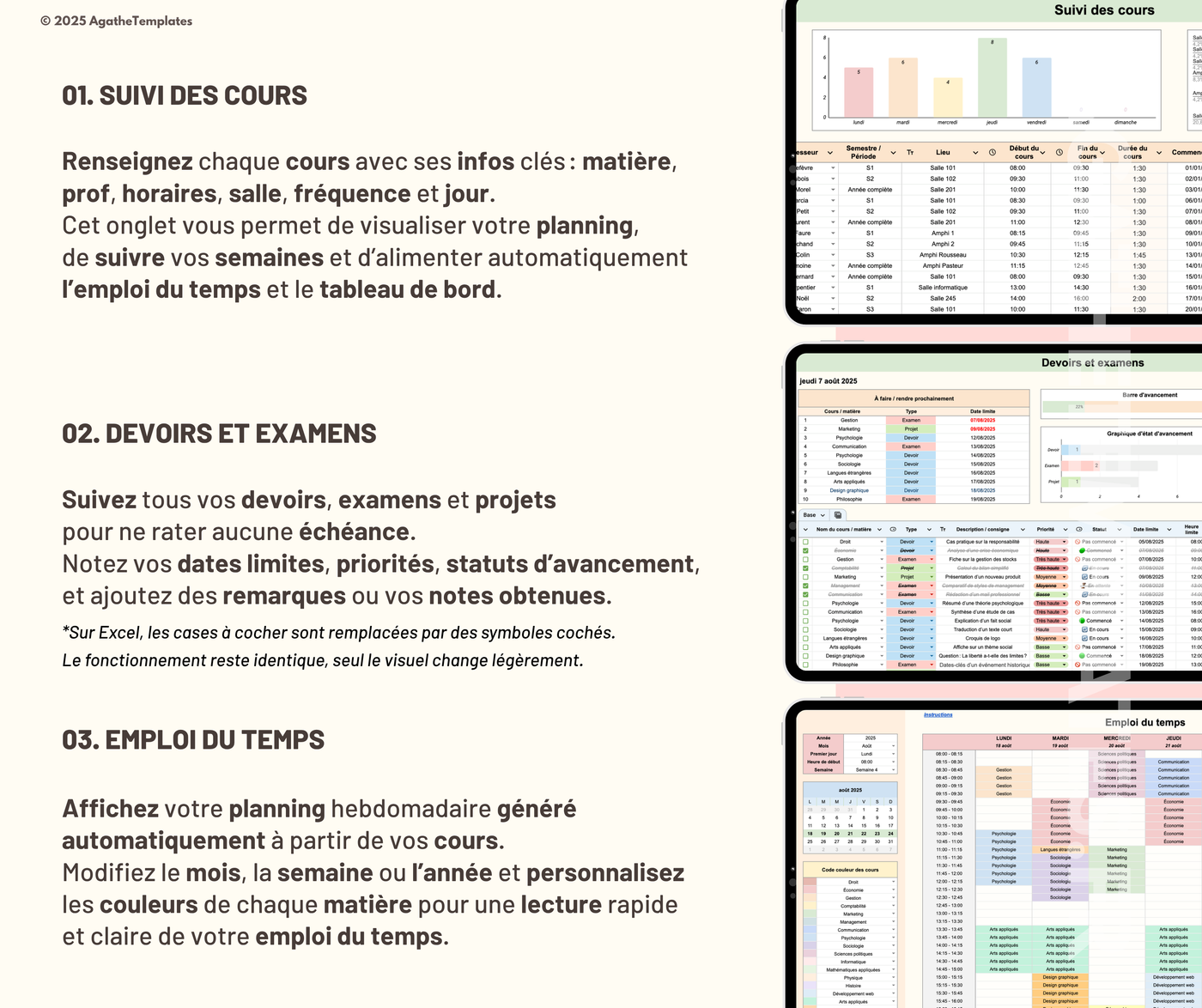 Planificateur étudiant