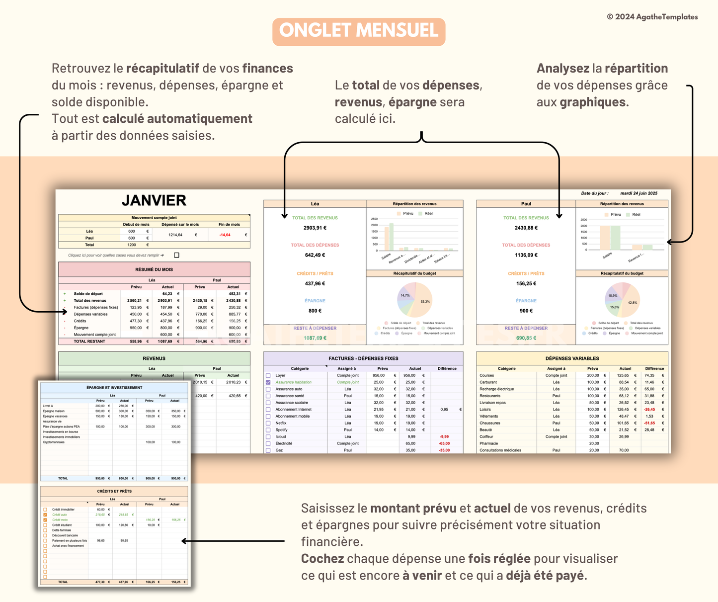 Budget Couple mensuel et annuel