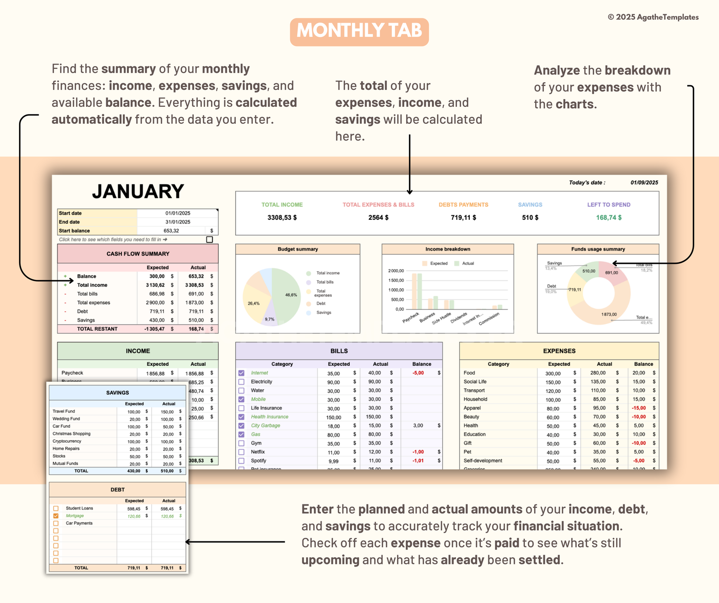 Annual and Monthly Budget