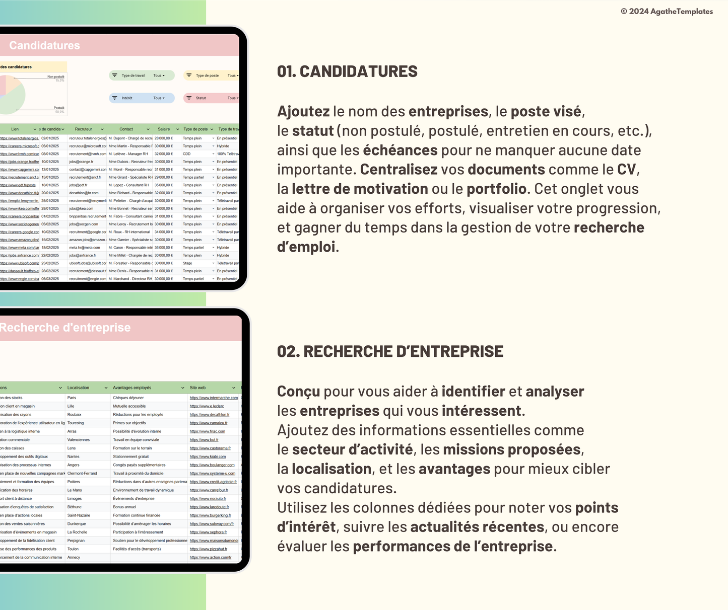 Suivi de recherche d'emploi