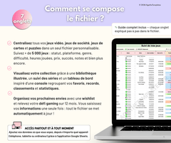 fichier template google sheets jeux collection