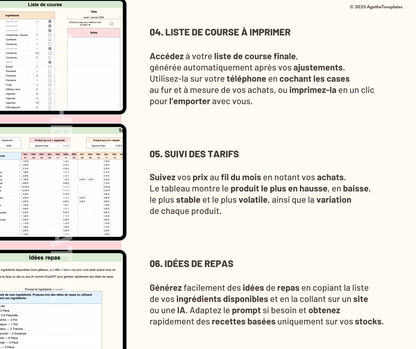 Inventaire et stock alimentaire, garde-manger