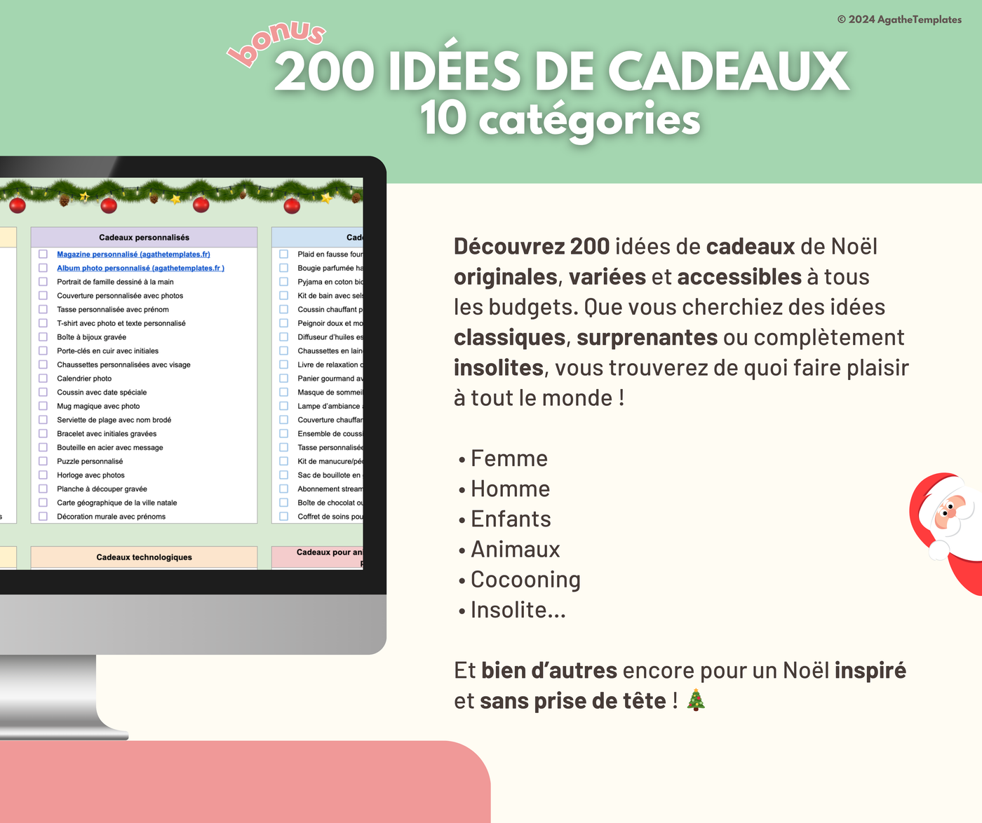 Budget cadeaux de Noël Vert