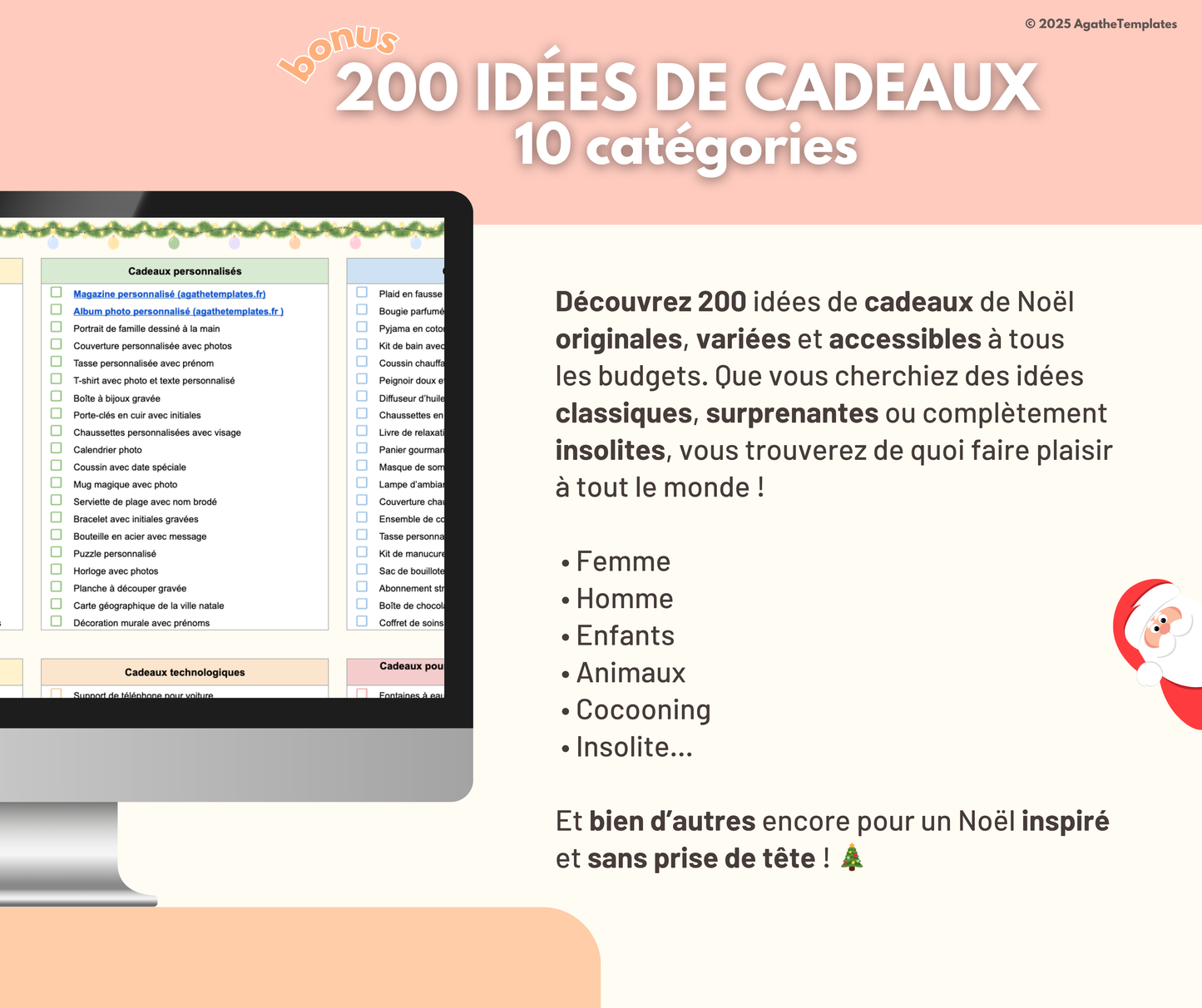 Budget cadeaux de Noël pastel