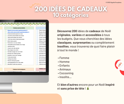 Budget cadeaux de Noël pastel