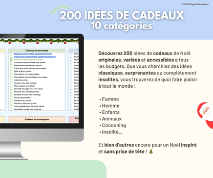 Budget cadeaux de Noël interactif