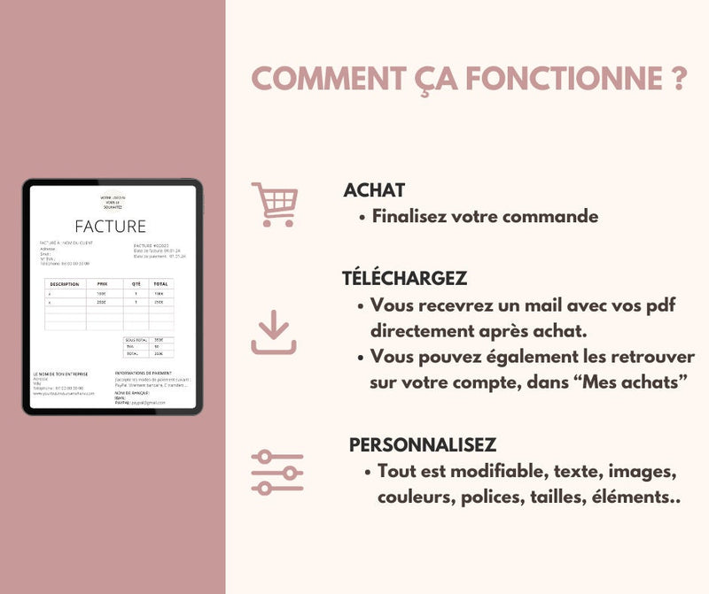 Modèle de contrat UGC français | Contrat français | Modèle d'avocat de contrat UGC d'influenceur français Facture | Créateur contenu tiktok