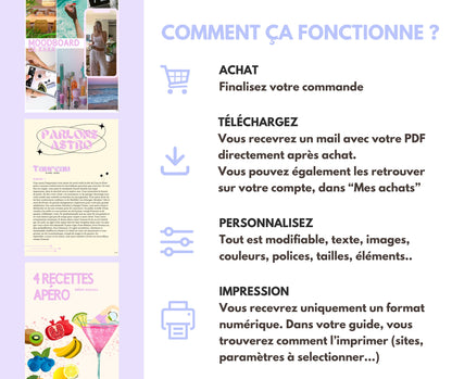 Modèle de Magazine à personnaliser dans Canva pour ses amis, bestie, bff, couple, anniversaire, mariage. Magazine amitié, astrologie, jeux..