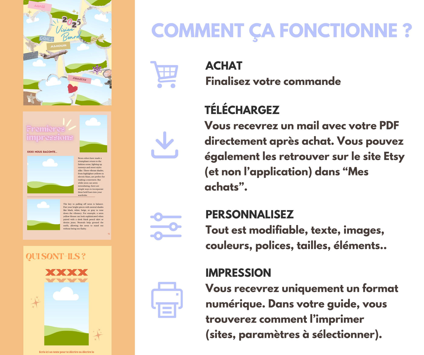 Modèle de Magazine à personnaliser Canva couple, anniversaire, mariage. Template astrologie, jeux, recettes, vacances